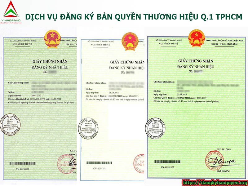 Dịch vụ đăng ký bản quyền thương hiệu Quận 1