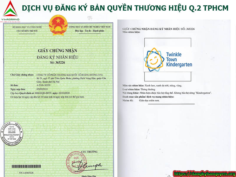 Dịch vụ đăng ký bản quyền thương hiệu Quận 2