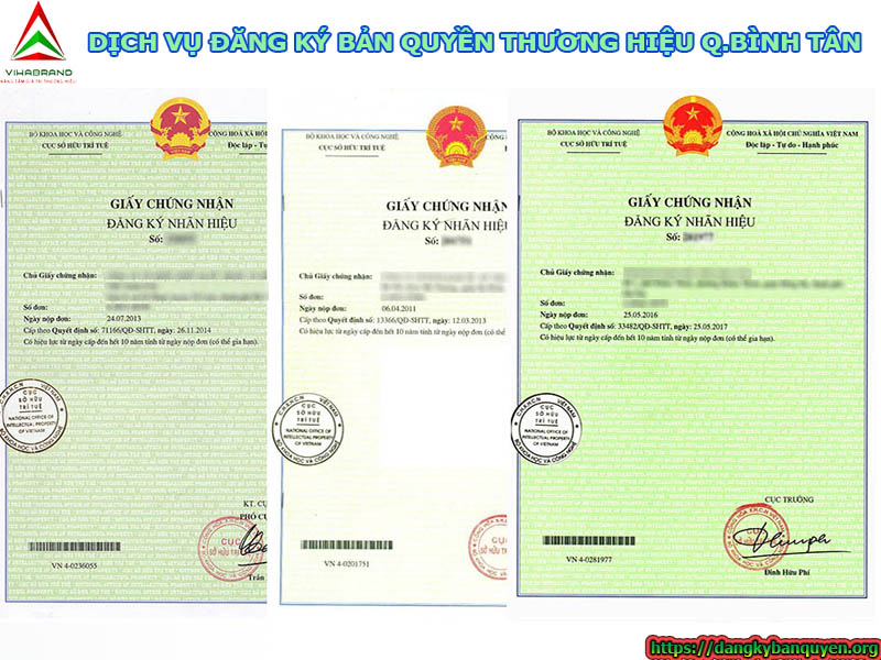 Dịch vụ đăng ký bản quyền thương hiệu Quận Bình Tân